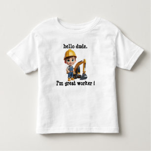T-shirt Pour Les Tous Petits Bob le constructeur bonjour mec construction