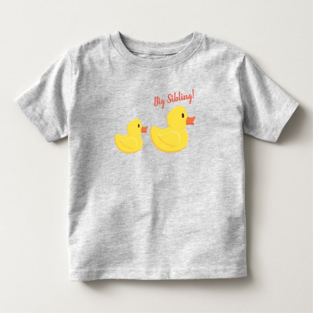 T-shirt Pour Les Tous Petits Bodysuit en caoutchouc Ducky Big Sibling Baby (Devant)