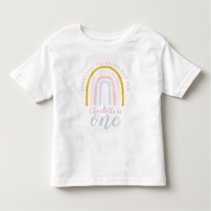 T-shirt Pour Les Tous Petits Boho Sunshine, Rainbows et Fun First Birday
