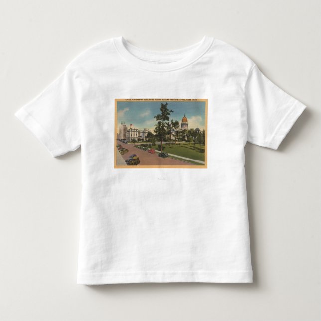 T-shirt Pour Les Tous Petits Boise, identification - vue de parc capital et (Devant)