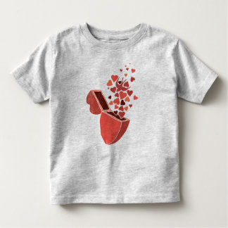 T-shirt Pour Les Tous Petits boîte en forme de coeur