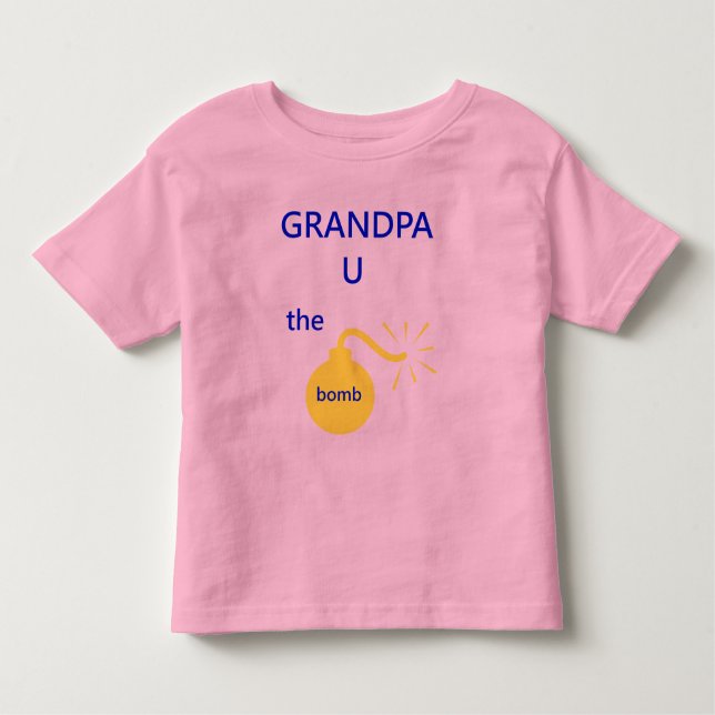 T-shirt Pour Les Tous Petits bombe de grand-papa (Devant)