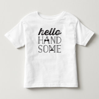 T-shirt Pour Les Tous Petits Bonjour Beau Gosse - Moustache & Nœud Papillon Pet