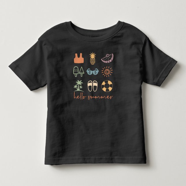 T-shirt Pour Les Tous Petits Bonjour été (Devant)