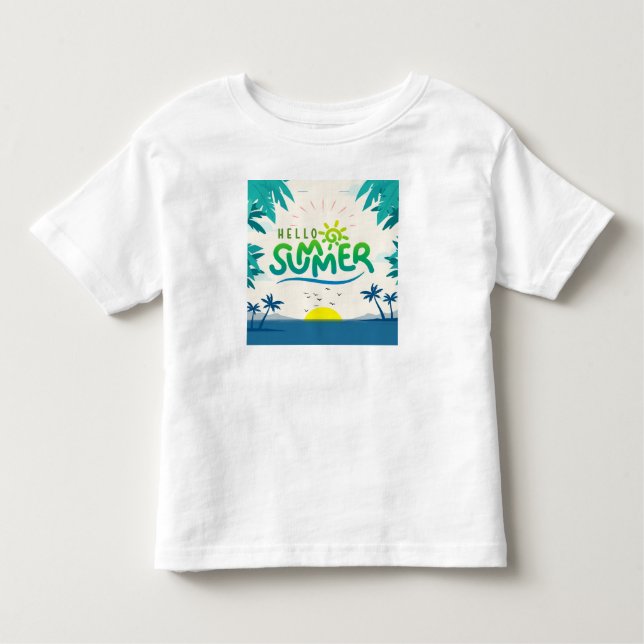 T-shirt Pour Les Tous Petits Bonjour été (Devant)