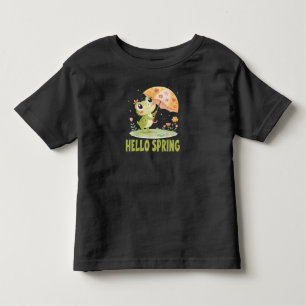 T-shirt Pour Les Tous Petits Bonjour Grenouille Enfants du Printemps
