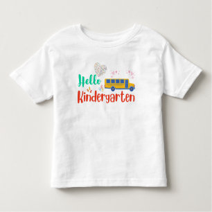 T-shirt Pour Les Tous Petits Bonjour maternelle, premier jour de l'école