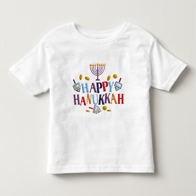 T-shirt Pour Les Tous Petits Bonne Hanoukka (Devant)