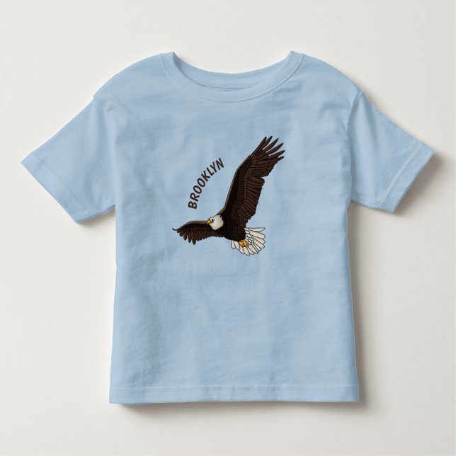 T-shirt Pour Les Tous Petits Bonne illustration de dessin d'aigle à chauve-sour (Devant)