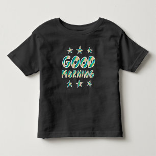T-shirt Pour Les Tous Petits BONNE MATINÉE Fun Sympathique Poignée colorée