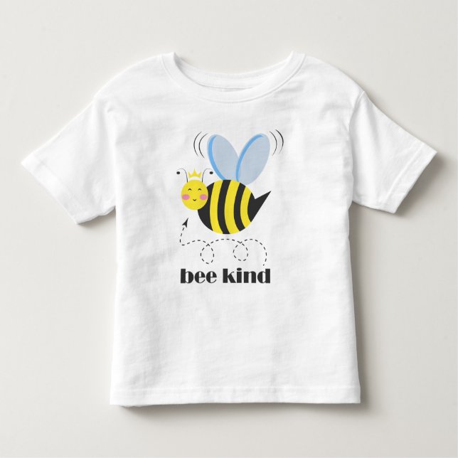 T-shirt Pour Les Tous Petits Bonne princesse d'abeille avec couronne et slogan  (Devant)