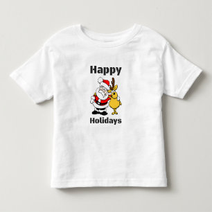 T-shirt Pour Les Tous Petits Bonnes fêtes étreinte de renne du père noël