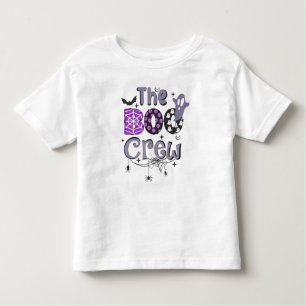 T-shirt Pour Les Tous Petits Boo Crew Family Ghost Spider Halloween Black