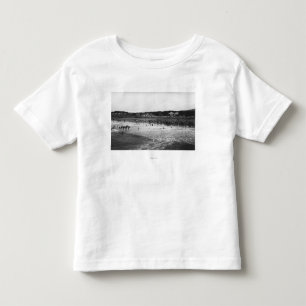T-shirt Pour Les Tous Petits Bord de la mer, Orégon baignant la scène de plag