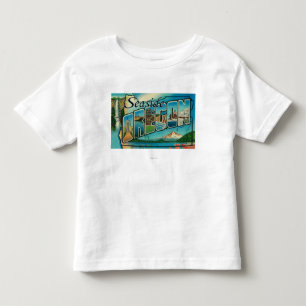 T-shirt Pour Les Tous Petits Bord de la mer, Orégon - grandes scènes 2 de
