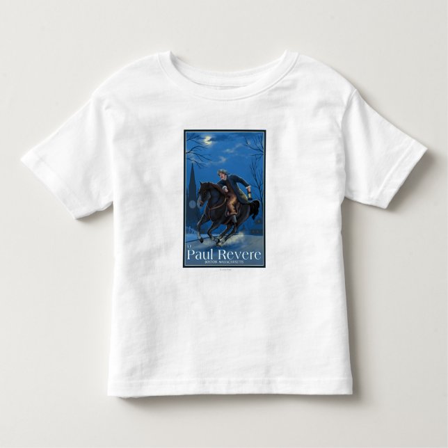 T-shirt Pour Les Tous Petits Boston, tour de MassachusettsPaul Revere's (Devant)