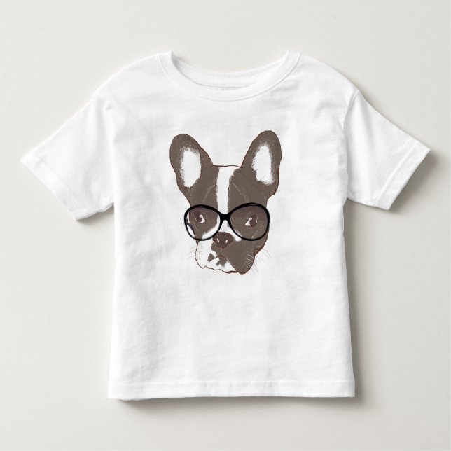 T-shirt Pour Les Tous Petits Bouledogue français élégant (Devant)