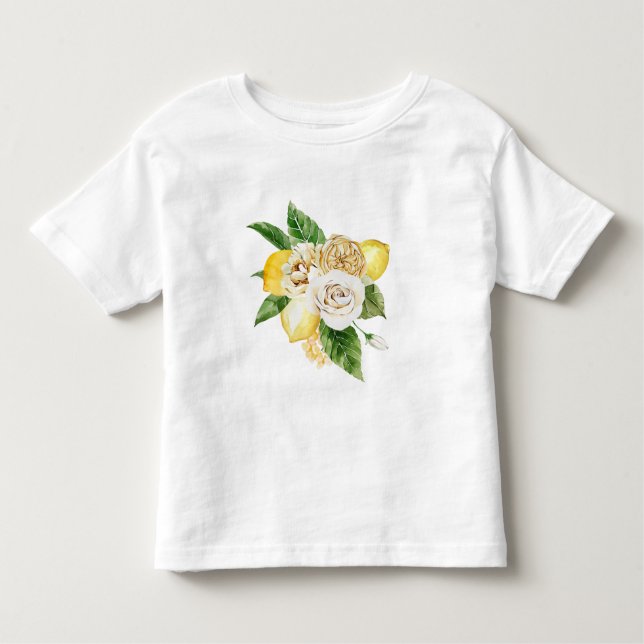 T-shirt Pour Les Tous Petits Bouquet de citrons et de rose (Devant)