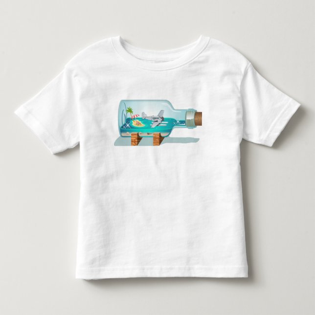 T-shirt Pour Les Tous Petits Bouteille souvenir de dessin (Devant)