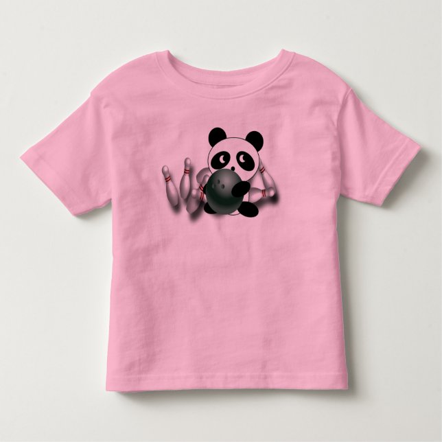 T-shirt Pour Les Tous Petits Bowling d'ours de nounours (Devant)