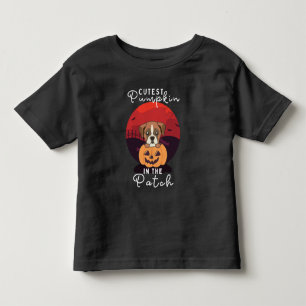 T-shirt Pour Les Tous Petits Boxer En Chiens Citrouilles Citrouille Cutest Dans