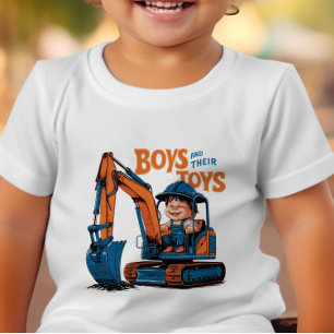 T-shirt Pour Les Tous Petits Boy Driving Construction Adventure
