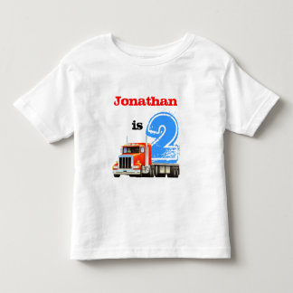 T-shirt Pour Les Tous Petits Boys 2e Anniversaire Camion Rouge