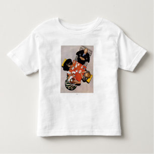 T-shirt Pour Les Tous Petits Bridge Game par Norman Rockwell