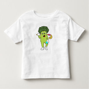T-shirt Pour Les Tous Petits Broccoli à Hockey avec chauve-souris de hockey