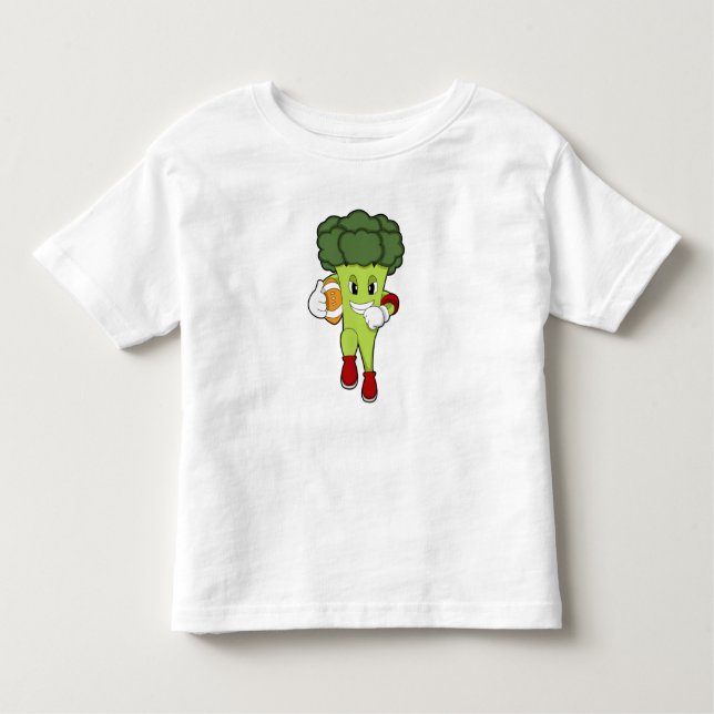 T-shirt Pour Les Tous Petits Brocoli dans le football (Devant)