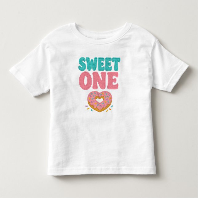 T-shirt Pour Les Tous Petits Broderie Sweet One Faux (Devant)