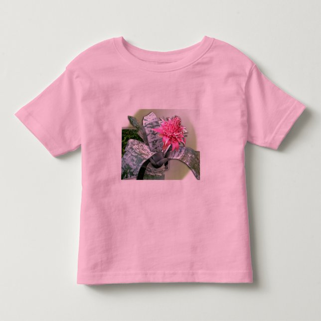T-shirt Pour Les Tous Petits Broméliade rose (Devant)