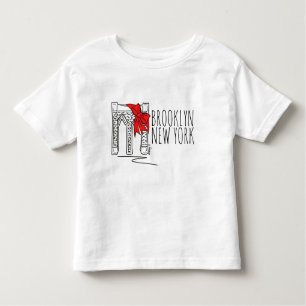 T-shirt Pour Les Tous Petits Brooklyn Bridge New York Noël