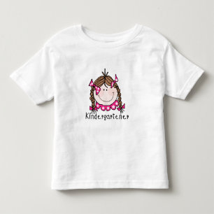T-shirt Pour Les Tous Petits Brunette Girl Kindergartner