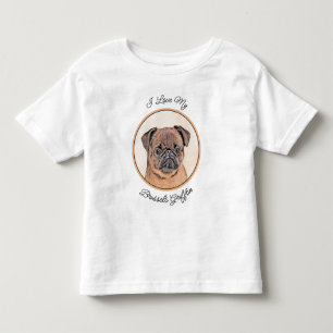 T-shirt Pour Les Tous Petits Bruxelles Griffon Smooth Painting Original Chien A