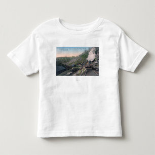 T-shirt Pour Les Tous Petits Bûcherons portant des rondins au-dessus de Gulch