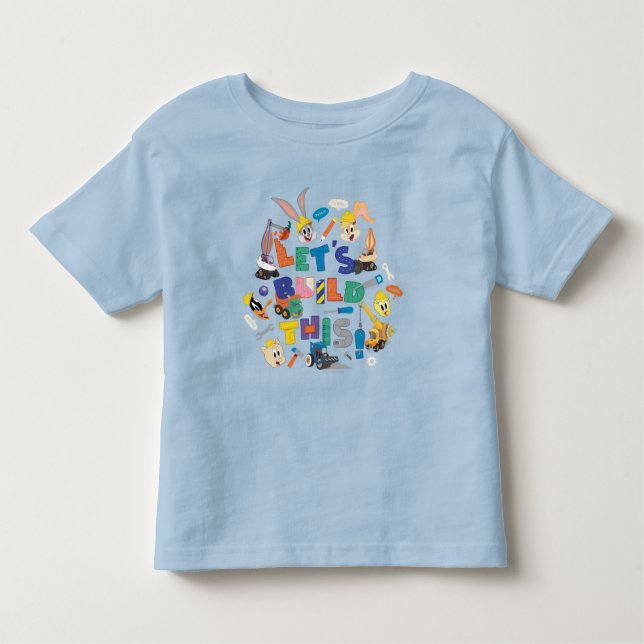 T-shirt Pour Les Tous Petits BUGS BUNNY BUILDERS™| "Construisons ça" Collage (Devant)