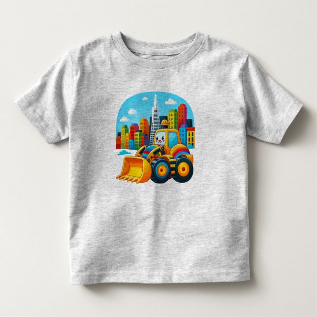 T-shirt Pour Les Tous Petits bulldozer SF (Devant)