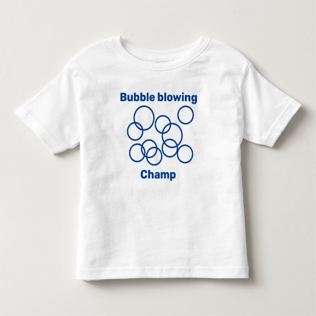 T-shirt Pour Les Tous Petits Bulles soufflantes, mignonne, champignon à bulles (Devant)