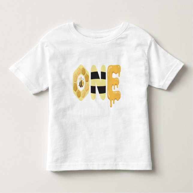 T-shirt Pour Les Tous Petits Bumble Bee 1st Birthday Shirt  (Devant)