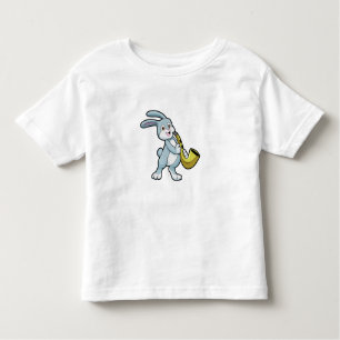 T-shirt Pour Les Tous Petits Bunny en musique avec saxophone