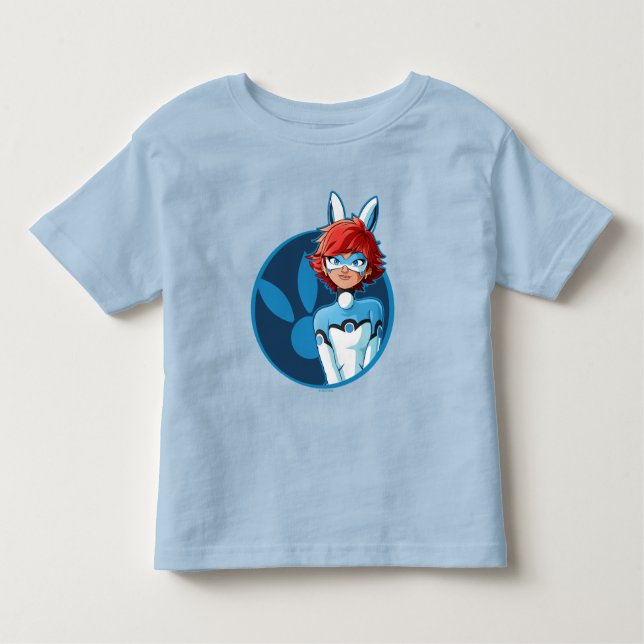 T-shirt Pour Les Tous Petits Bunnyx Badge Bleu (Devant)