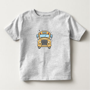 T-shirt Pour Les Tous Petits Bus scolaire en style dessin animé