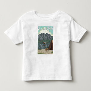 T-shirt Pour Les Tous Petits Bush FishingArizona plat