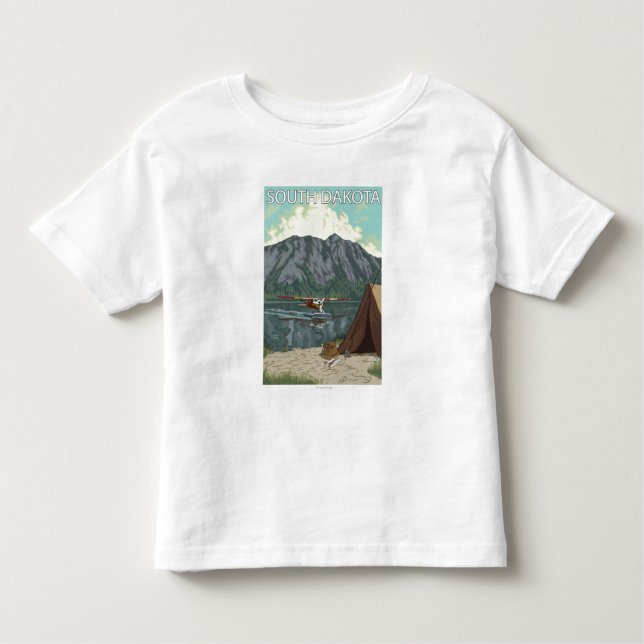 T-shirt Pour Les Tous Petits Bush FishingSouth plat Dakota (Devant)