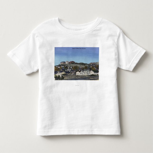 T-shirt Pour Les Tous Petits Butte, Montana - école de vue de mines de (Devant)