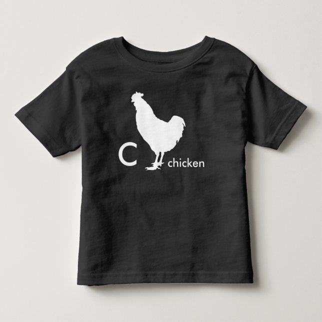 T-shirt Pour Les Tous Petits C est pour le poulet (Devant)