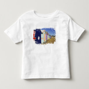T-shirt Pour Les Tous Petits Cabanes de bain, plage de Middle Brighton, Port