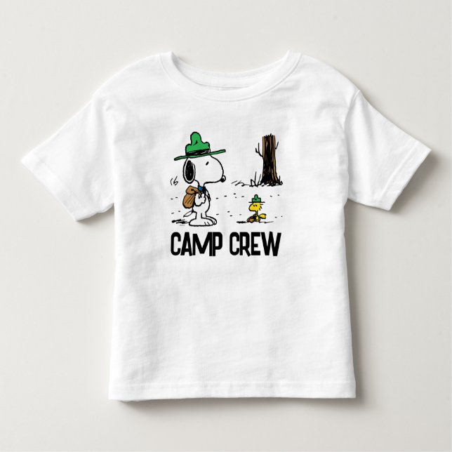 T-shirt Pour Les Tous Petits cacahuètes | Camping Snoopy & Woodstock (Devant)