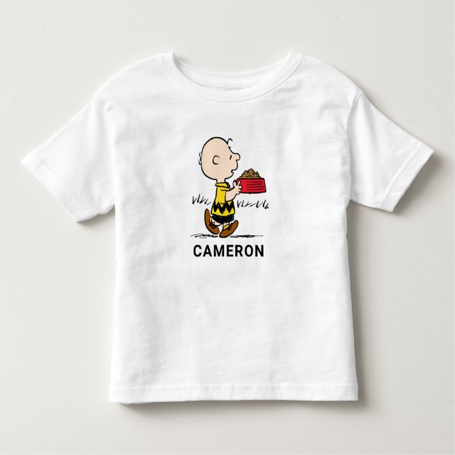 T-shirt Pour Les Tous Petits cacahuètes | Charlie Brown avec Snoopy's Dish (Devant)